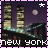 Animated contact sheet of a New York cityscape icon with changing star and moon colors across six frames.