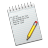 Pixelated notepad with lined paper and a yellow pencil with red eraser on gray background