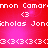 Red background with repeated white pixelated text and symbols in a pattern, showing no visible animation changes