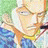 Pixelated anime-style character with light hair and blue clothing, next to black background with white text reading 'AnimeIM' and 'com'