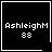 Four black square with white borders display 'AshleighM' and '88' text, each showing a different small symbol in the corner
