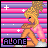 Pixel art of a seated blonde figure in pink top and white shorts against striped background with stars, text "ALONE" at bottom.