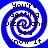 Blue and white spiral background with brown text reading "You're Getting Dizzy and You Know It" in four identical