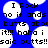 Blue background with white speech bubbles containing pixelated black text reading "I Rock no if ands butts abol it!!! haha i it!!! haha i said butts!!said butts!!".