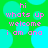 Green background with cyan circles and pink text reading 'hi whats up welcome i am ana' in pixelated font.