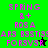 Pixelated text in pink on green and black backgrounds with a star symbol changing from black to green.