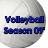 A static image of a volleyball with blue text overlays reading "Volleyball Season 09" and "Foothills Competitive Volleyball Club" on separate sections.