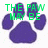 Purple paw print with green text reading THE PAW MAY BE WEIRD TO YOU BUT NOT TO ME on white background.