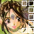 Animated contact sheet showing two frames of a cartoon-style character with brown hair and pink lips, displayed in a 2x1 grid with color swatches on the right side.
