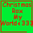 Green square icon with red text reading "Christmas Rox My World <333" and a thin red border, featuring two distinct animation variations.