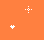Static orange background with four white pixelated icons: two heart shapes and two cross-like symbols.