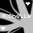 16 identical square showing a stylized black-and-white radial pattern with the name 'RICHelle' in white text and small colored icons at corners