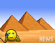 Animated contact sheet showing a yellow cartoon character with microphone in desert pyramid background, displaying sequential frame changes across 25 sampled frames.
