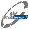 identical animated icons showing a gray circular shape with a blue rectangle containing 'terror' text, each icon's circle has a small white figure inside