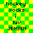 Pixelated text on a green-yellow checkered background with no visible animation changes across observations.