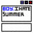 Animated sequence showing text-based chat exchanges between 'BOY' and 'GIRL' with color-coded names, transitioning to pixelated motion effects.