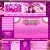Pixelated pink and purple composition with multiple rectangular sections containing abstract shapes, striped patterns, and indistinct figures.