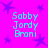 Bright magenta background with purple star shapes and cyan text reading "Sabby Jordy Brani" in four identical quadrants.