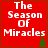 Red square icon with white text "The Season Of Miracles" and green tree symbols, featuring pixelated animation changes in the lower-right corner.