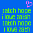 Blue background with green pixelated text reading 'zach hope i love zach' repeated in two , a pink heart symbol above the left