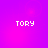 Four identical pixelated text displays of 'TORY' on a gradient purple-pink background with subtle light effects.