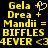 Yellow pixelated text on black background displays two side-by-side identical phrases with a heart symbol replacing the plus sign in the first phrase.