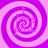 Four identical purple and pink spiral patterns arranged in a on a light pink background