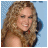 A 4x4 contact sheet of an animated icon featuring a woman with curly blonde hair on the top-left and fragmented white text reading "Congrats Carrie Underwood!" across light blue background squares, with one gray square at bottom-right.