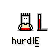 Animated contact sheet of a pixel art stick figure character with red and white colors, showing multiple frames of movement including walking, falling, and speech bubbles.