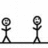 Two pixelated stick figures stand side-by-side on a white background, with text blocks surrounding them.