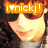 A person with curly brown hair and dark sunglasses appears in three distinct text overlays: orange 'i❤nickj!', purple 'he is hot!', and blue 'i❤ig2'.