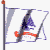 Animated military flag icon with blue eagle emblem and red scroll, displayed in a 4x3 contact sheet of sampled frames showing sequential motion.