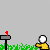 Animated sequence of a yellow-shirted figure interacting with a gray mailbox on a green grassy background, showing repeated actions of opening and closing the mailbox.