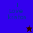 Blue and dark brown pixelated text reads "I Love kristas" with a star symbol changing color between frames.