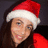 A person wearing a red and white Santa hat appears on the left side of a bright red background with green text reading "happy b-day to me!" and "its my b-day oh yea!" below.