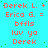 Static image with cyan background displaying repeated red text lines and green dots, featuring 'Derek L. + Erica G. = bffls luv ya Derek' in pixelated font.