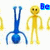 Yellow stick figure stands beside blue inverted stick figure with text 'Be' above yellow figure and 'Yourself' in top-right corner.
