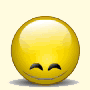 Yellow circular face with black curved eyebrows and varying mouth expressions showing teeth in different grins