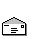 Pixelated envelope icon with horizontal lines and square corner detail, shown in multiple states including floating @ symbol above and varying envelope shapes.