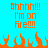 Pixelated orange text on cyan background reads 'Ohhhh!!! I'm on fire!!!' with orange flame shapes below.