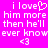 Pixelated text on bright pink background with heart symbol replacing 'o' in 'love' and '<3' at bottom.