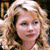 Two side-by-side pixelated images of a person with curly blonde hair, showing different facial expressions and slight head angles.