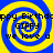 Blue and yellow spiral background with repeated text "Happy Birthday GIFFY we love u" in black pixelated font across four quadrants.