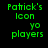 Green pixelated text on four colored backgrounds: black, dark red, bright red, and deep red.