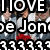 Group of people in gray and white uniforms holding red flowers with overlaid text reading "I LOVE Joe Jon" and repeated question marks.