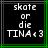 Two identical pixelated images display text within a green border on black background