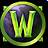 A circular icon with a green and yellow gradient border surrounding a central purple and green design resembling stylized vertical bars.