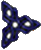 identical blue triangular icons with white circular accents, some displaying a bright central flash effect