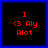 Four identical square display red pixelated text on black backgrounds with blue borders, arranged in a