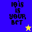 Pixelated text 'IQ IS YOUR BET' on blue and yellow background with star symbols, animated between two color schemes.